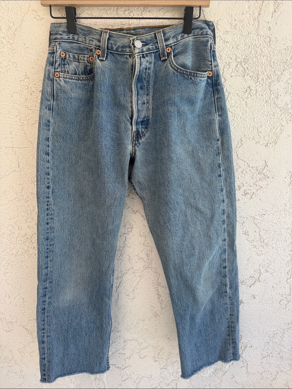 Levi's Light Blue High-Rise Straight Jeans